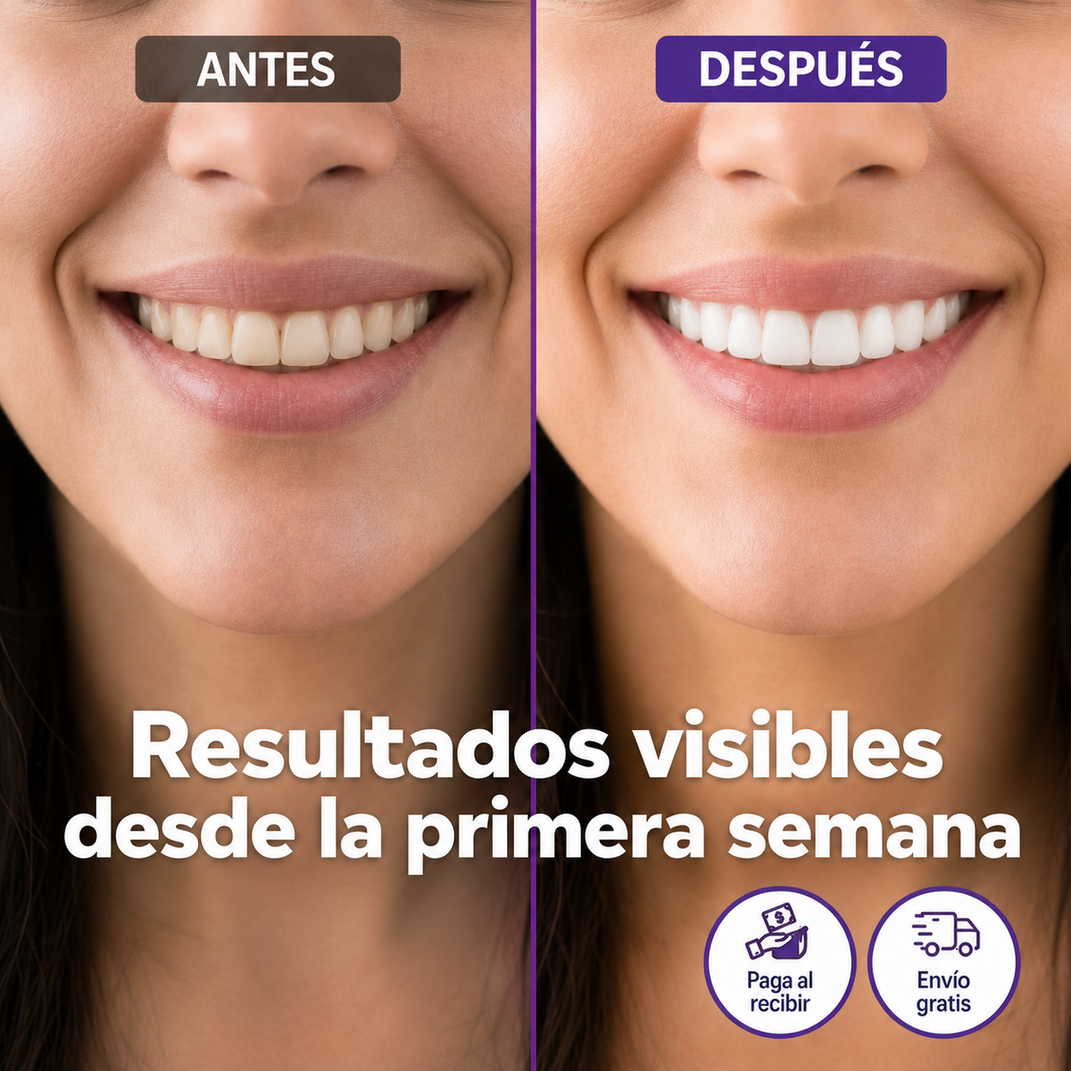 Antes y después - resultados visibles desde la primera semana